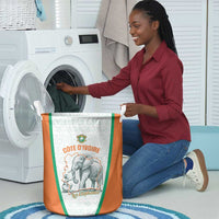 Ivory Coast Football Laundry Basket 2026 Cote d'Ivoire Les Elephants White Version - Wonder Print Shop