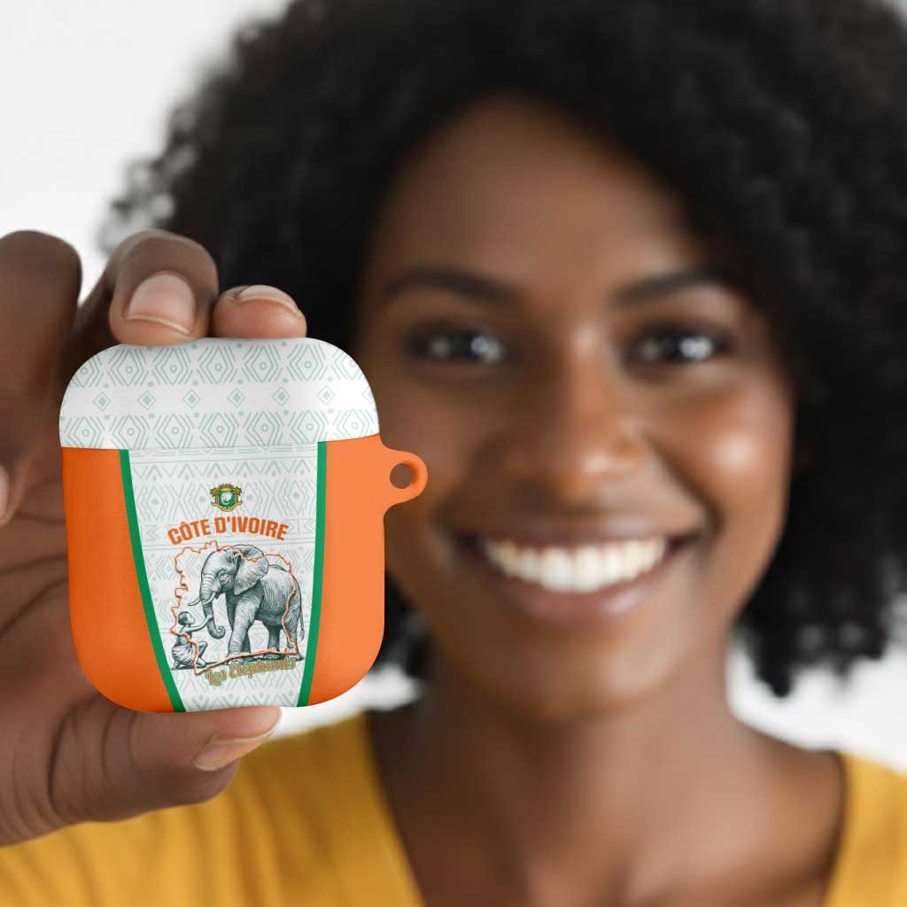 Ivory Coast Football AirPods Case 2026 Cote d'Ivoire Les Elephants White Version - Wonder Print Shop