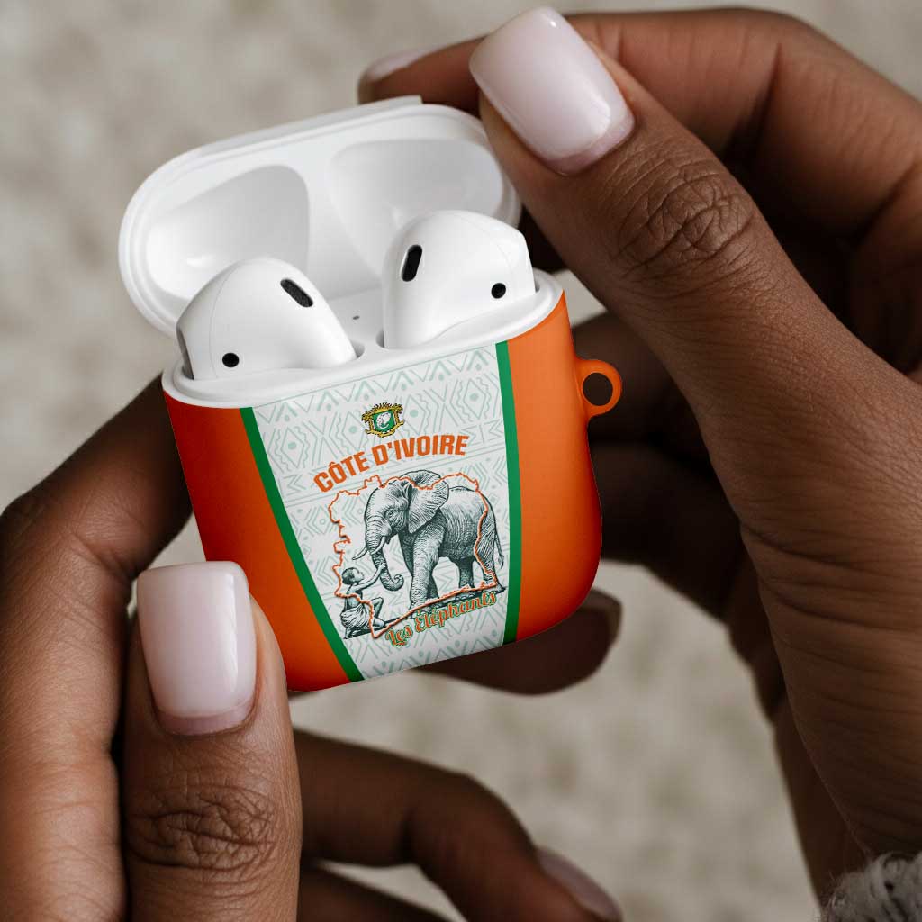 Ivory Coast Football AirPods Case 2026 Cote d'Ivoire Les Elephants White Version - Wonder Print Shop