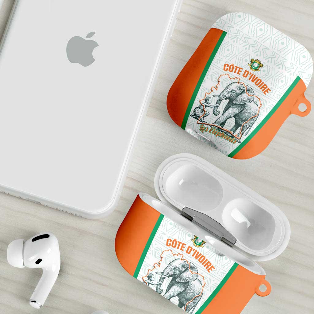 Ivory Coast Football AirPods Case 2026 Cote d'Ivoire Les Elephants White Version - Wonder Print Shop
