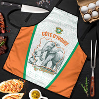 Ivory Coast Football Apron 2026 Cote d'Ivoire Les Elephants White Version - Wonder Print Shop