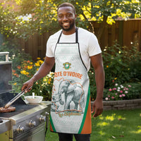 Ivory Coast Football Apron 2026 Cote d'Ivoire Les Elephants White Version - Wonder Print Shop