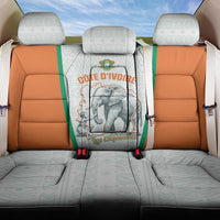 Ivory Coast Football Back Car Seat Cover 2026 Cote d'Ivoire Les Elephants White Version - Wonder Print Shop