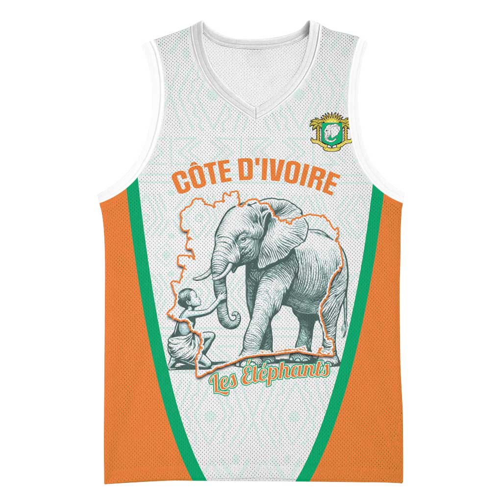 Custom Ivory Coast Football Basketball Jersey 2026 Cote d'Ivoire Les Elephants White Version - Wonder Print Shop