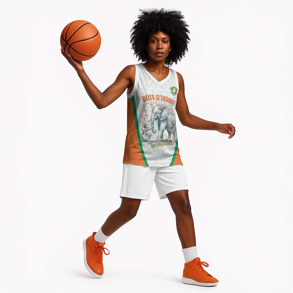 Custom Ivory Coast Football Basketball Jersey 2026 Cote d'Ivoire Les Elephants White Version - Wonder Print Shop