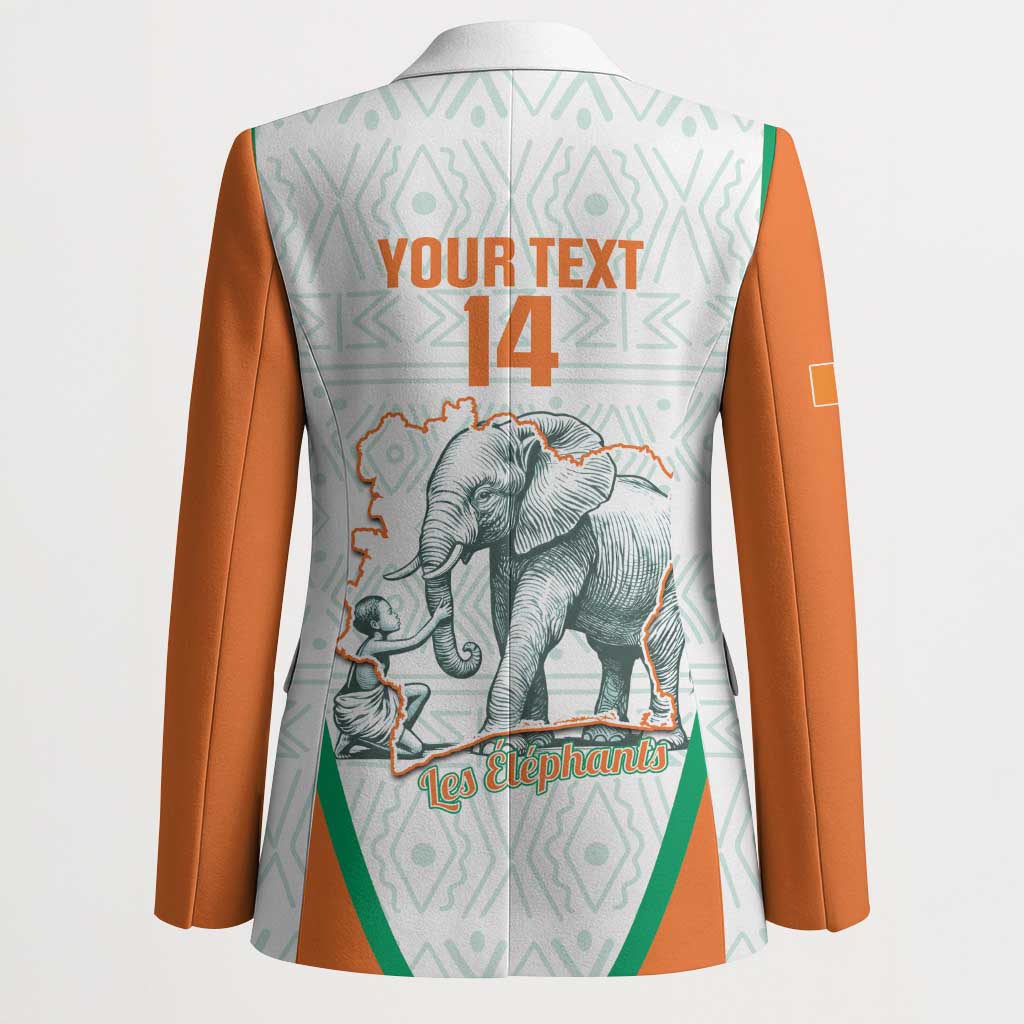 Custom Ivory Coast Football Blazer 2026 Cote d'Ivoire Les Elephants White Version - Wonder Print Shop