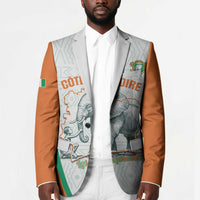 Custom Ivory Coast Football Blazer 2026 Cote d'Ivoire Les Elephants White Version - Wonder Print Shop