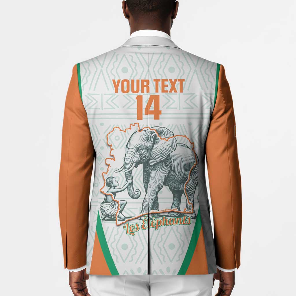 Custom Ivory Coast Football Blazer 2026 Cote d'Ivoire Les Elephants White Version - Wonder Print Shop