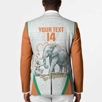 Custom Ivory Coast Football Blazer 2026 Cote d'Ivoire Les Elephants White Version - Wonder Print Shop