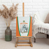 Ivory Coast Football Canvas Wall Art 2026 Cote d'Ivoire Les Elephants White Version - Wonder Print Shop