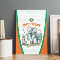 Ivory Coast Football Canvas Wall Art 2026 Cote d'Ivoire Les Elephants White Version - Wonder Print Shop
