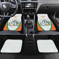 Custom Ivory Coast Football Car Mats 2026 Cote d'Ivoire Les Elephants White Version - Wonder Print Shop