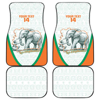Custom Ivory Coast Football Car Mats 2026 Cote d'Ivoire Les Elephants White Version - Wonder Print Shop