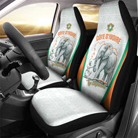 Ivory Coast Football Car Seat Cover 2026 Cote d'Ivoire Les Elephants White Version - Wonder Print Shop