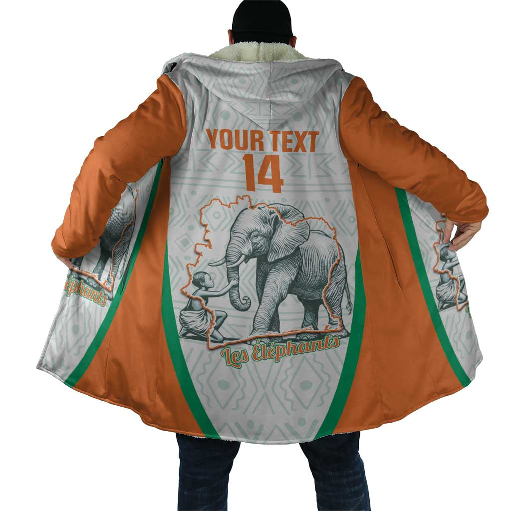 Custom Ivory Coast Football Cloak 2026 Cote d'Ivoire Les Elephants White Version - Wonder Print Shop