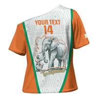 Custom Ivory Coast Football Cross Shoulder Shirt 2026 Cote d'Ivoire Les Elephants White Version - Wonder Print Shop