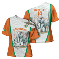 Custom Ivory Coast Football Cross Shoulder Shirt 2026 Cote d'Ivoire Les Elephants White Version - Wonder Print Shop