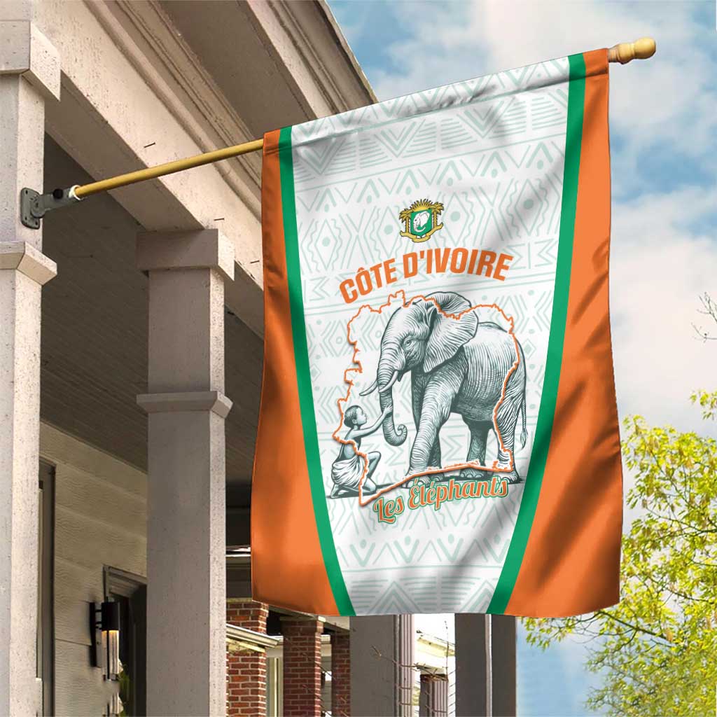 Ivory Coast Football Garden Flag 2026 Cote d'Ivoire Les Elephants White Version - Wonder Print Shop