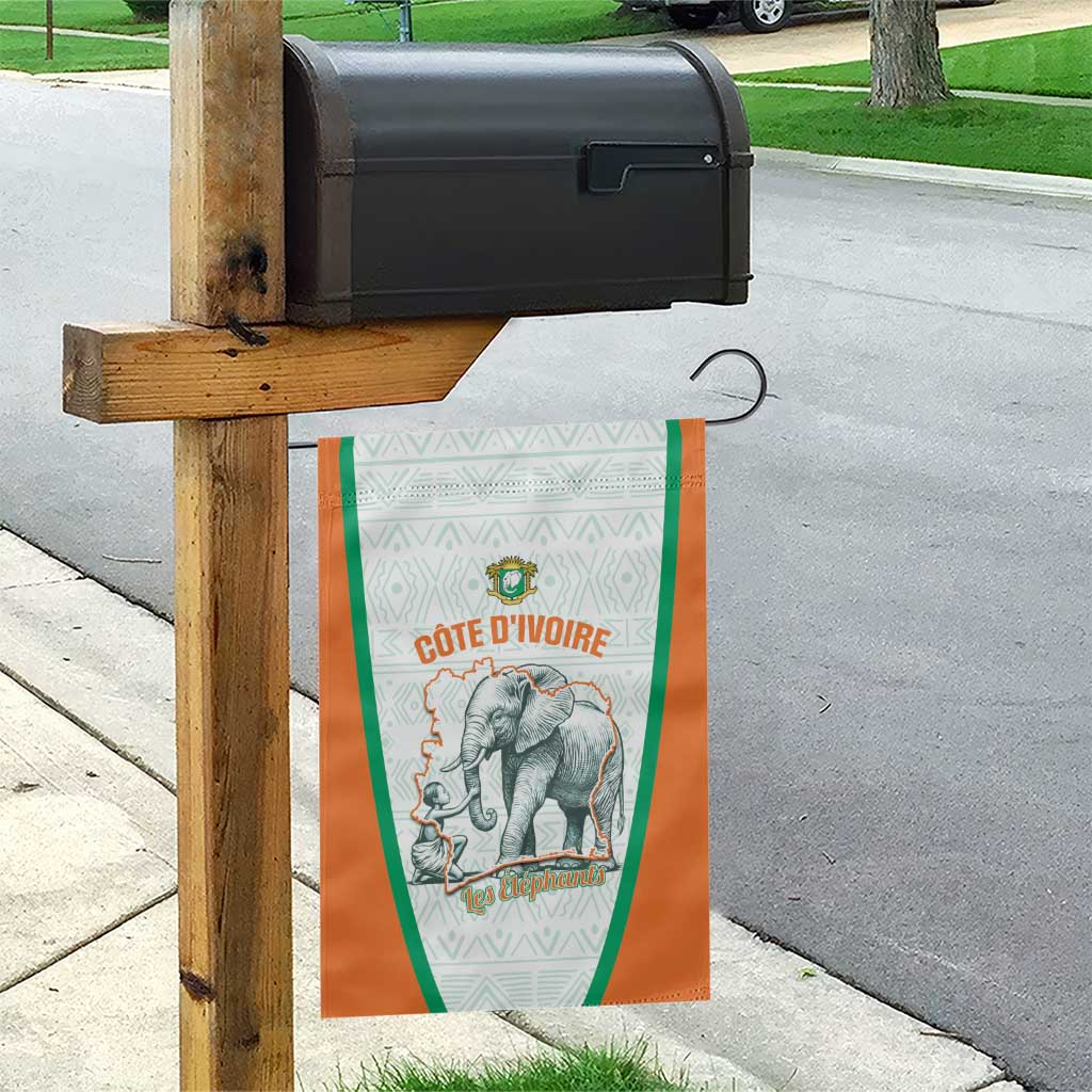 Ivory Coast Football Garden Flag 2026 Cote d'Ivoire Les Elephants White Version - Wonder Print Shop