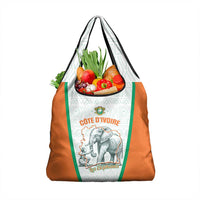 Ivory Coast Football Grocery Bag 2026 Cote d'Ivoire Les Elephants White Version - Wonder Print Shop