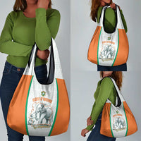 Ivory Coast Football Grocery Bag 2026 Cote d'Ivoire Les Elephants White Version - Wonder Print Shop