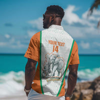 Custom Ivory Coast Football Hawaiian Shirt 2026 Cote d'Ivoire Les Elephants White Version LT14