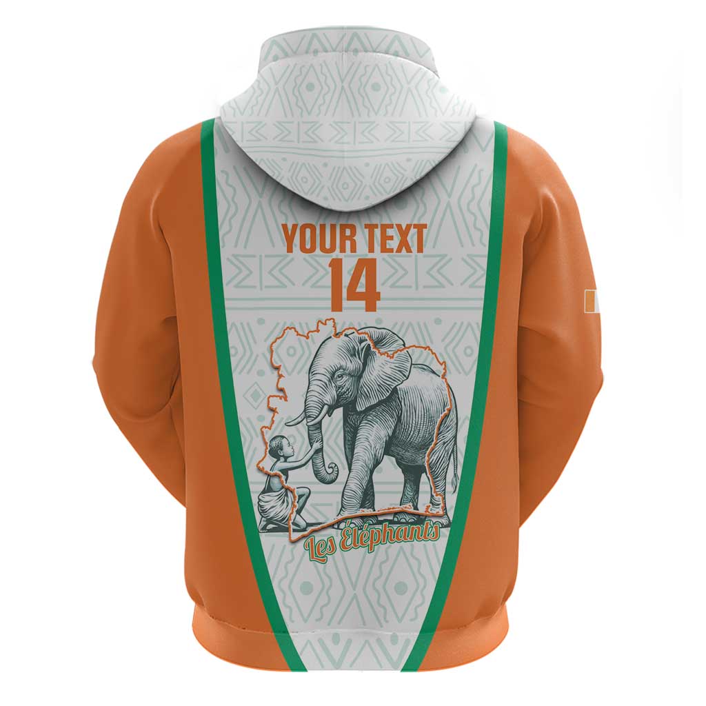 Custom Ivory Coast Football Hoodie 2026 Cote d'Ivoire Les Elephants White Version - Wonder Print Shop