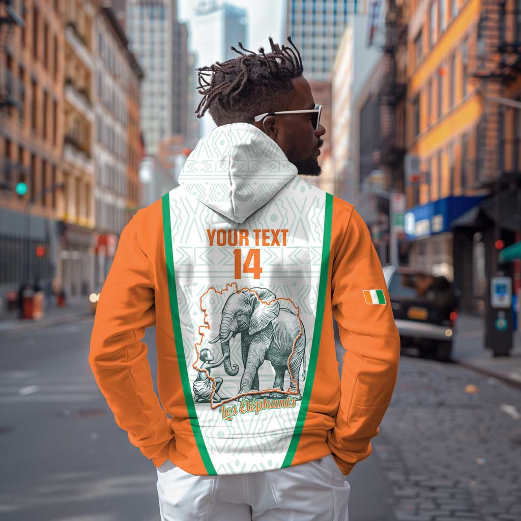 Custom Ivory Coast Football Hoodie 2026 Cote d'Ivoire Les Elephants White Version - Wonder Print Shop