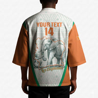Custom Ivory Coast Football Kimono 2026 Cote d'Ivoire Les Elephants White Version - Wonder Print Shop