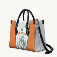 Ivory Coast Football Leather Bag 2026 Cote d'Ivoire Les Elephants White Version - Wonder Print Shop