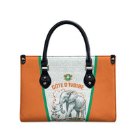 Ivory Coast Football Leather Bag 2026 Cote d'Ivoire Les Elephants White Version - Wonder Print Shop