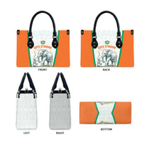 Ivory Coast Football Leather Bag 2026 Cote d'Ivoire Les Elephants White Version - Wonder Print Shop
