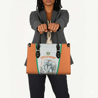 Ivory Coast Football Leather Bag 2026 Cote d'Ivoire Les Elephants White Version - Wonder Print Shop