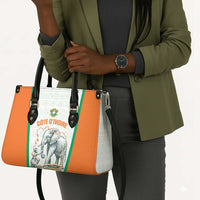Ivory Coast Football Leather Bag 2026 Cote d'Ivoire Les Elephants White Version - Wonder Print Shop
