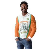 Custom Ivory Coast Football Long Sleeve Polo Shirt 2026 Cote d'Ivoire Les Elephants White Version - Wonder Print Shop