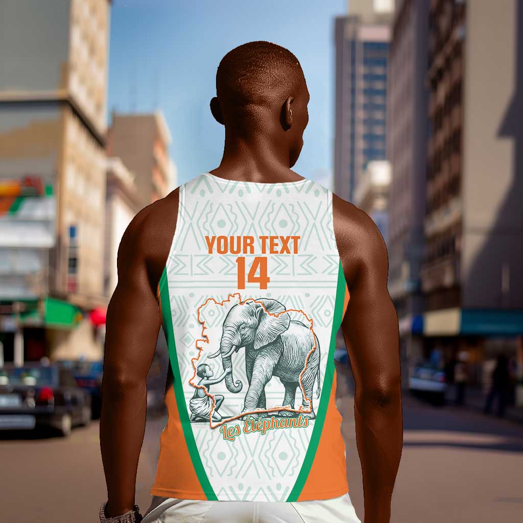 Custom Ivory Coast Football Men Tank Top 2026 Cote d'Ivoire Les Elephants White Version - Wonder Print Shop