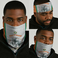Ivory Coast Football Neck Gaiter 2026 Cote d'Ivoire Les Elephants White Version - Wonder Print Shop