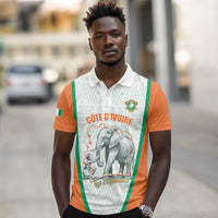 Custom Ivory Coast Football Polo Shirt 2026 Cote d'Ivoire Les Elephants White Version LT14