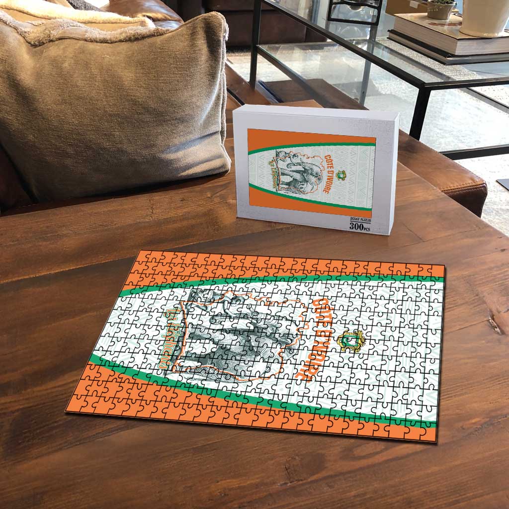 Ivory Coast Football Puzzle 2026 Cote d'Ivoire Les Elephants White Version - Wonder Print Shop