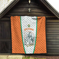 Ivory Coast Football Quilt 2026 Cote d'Ivoire Les Elephants White Version - Wonder Print Shop