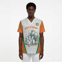 Custom Ivory Coast Football Scrub Top 2026 Cote d'Ivoire Les Elephants White Version - Wonder Print Shop