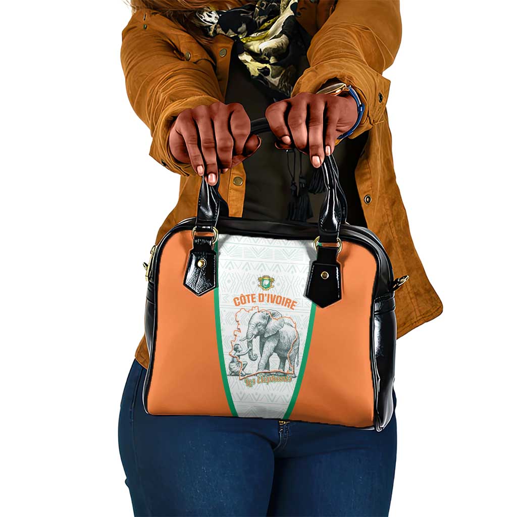 Ivory Coast Football Shoulder Handbag 2026 Cote d'Ivoire Les Elephants White Version - Wonder Print Shop