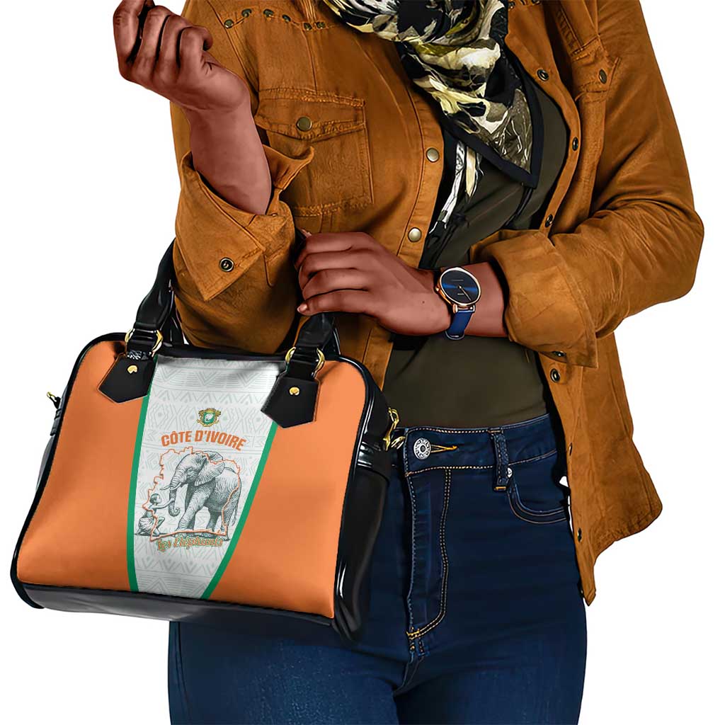 Ivory Coast Football Shoulder Handbag 2026 Cote d'Ivoire Les Elephants White Version - Wonder Print Shop