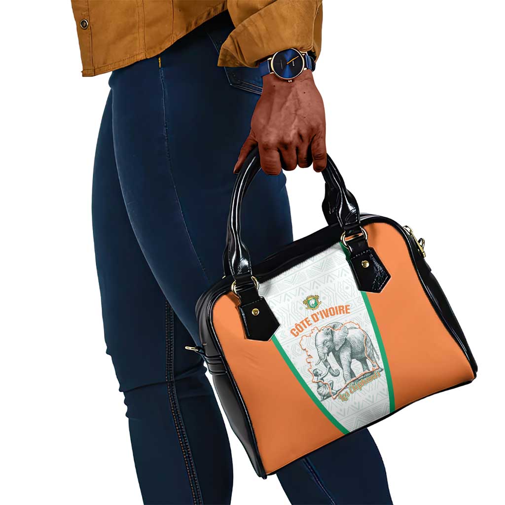 Ivory Coast Football Shoulder Handbag 2026 Cote d'Ivoire Les Elephants White Version - Wonder Print Shop