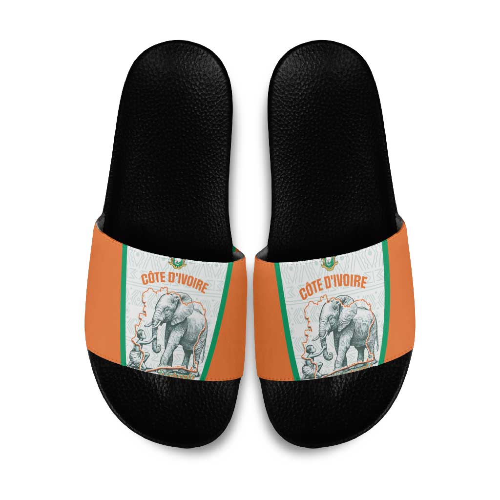 Ivory Coast Football Slide Sandals 2026 Cote d'Ivoire Les Elephants White Version - Wonder Print Shop
