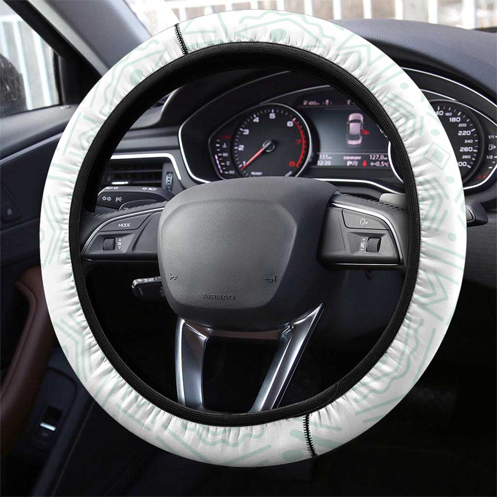 Ivory Coast Football Steering Wheel Cover 2026 Cote d'Ivoire Les Elephants White Version - Wonder Print Shop