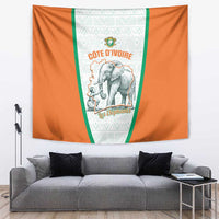 Ivory Coast Football Tapestry 2026 Cote d'Ivoire Les Elephants White Version - Wonder Print Shop