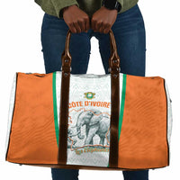 Ivory Coast Football Travel Bag 2026 Cote d'Ivoire Les Elephants White Version - Wonder Print Shop