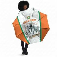 Ivory Coast Football Umbrella 2026 Cote d'Ivoire Les Elephants White Version - Wonder Print Shop