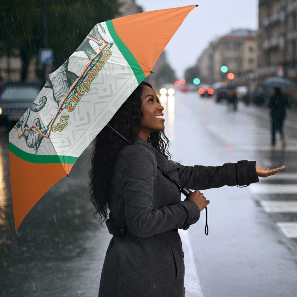 Ivory Coast Football Umbrella 2026 Cote d'Ivoire Les Elephants White Version - Wonder Print Shop